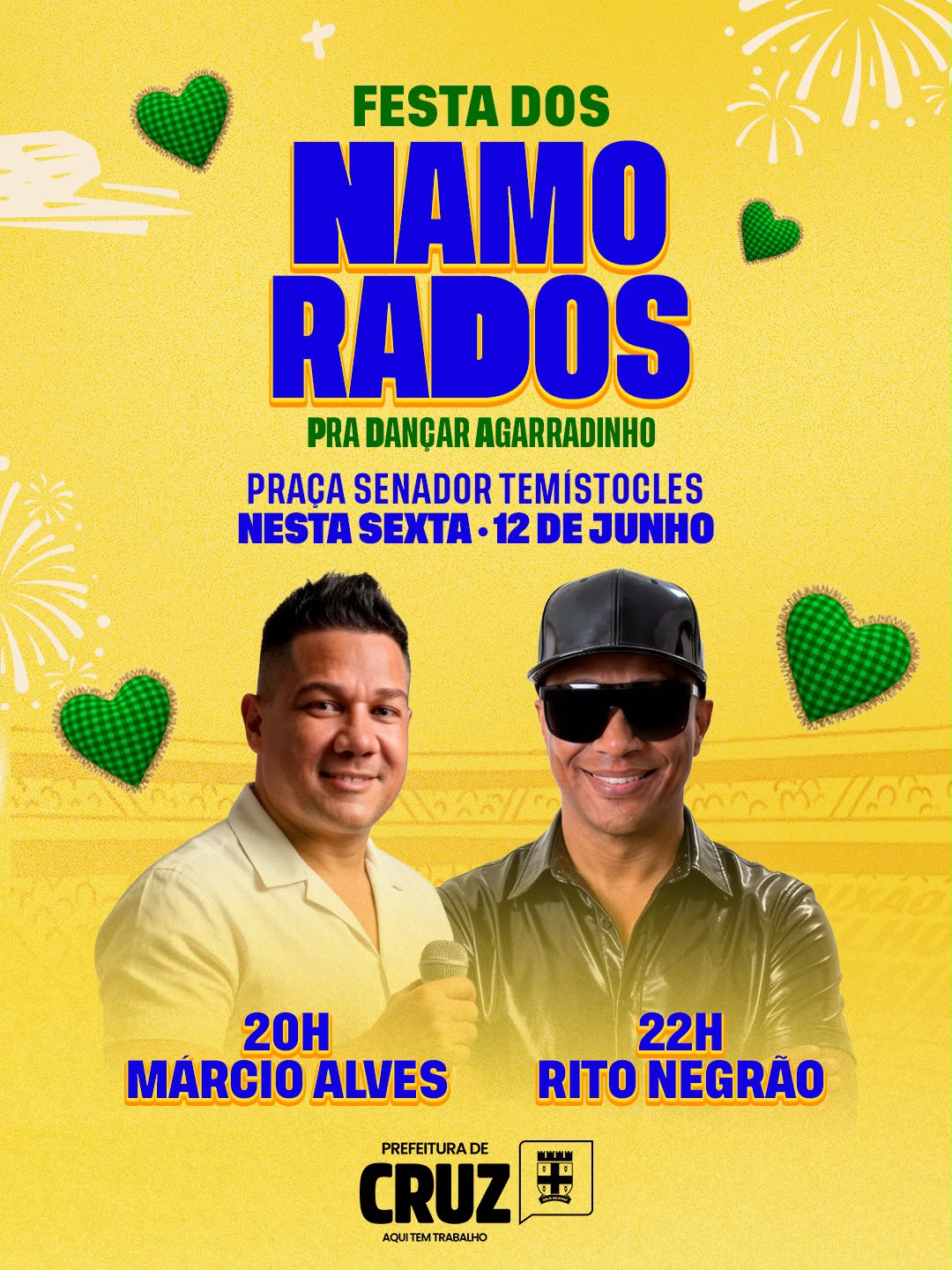 Festa dos Namorados acontece nesta sexta-feira (12) na Praça Senador Temístocles