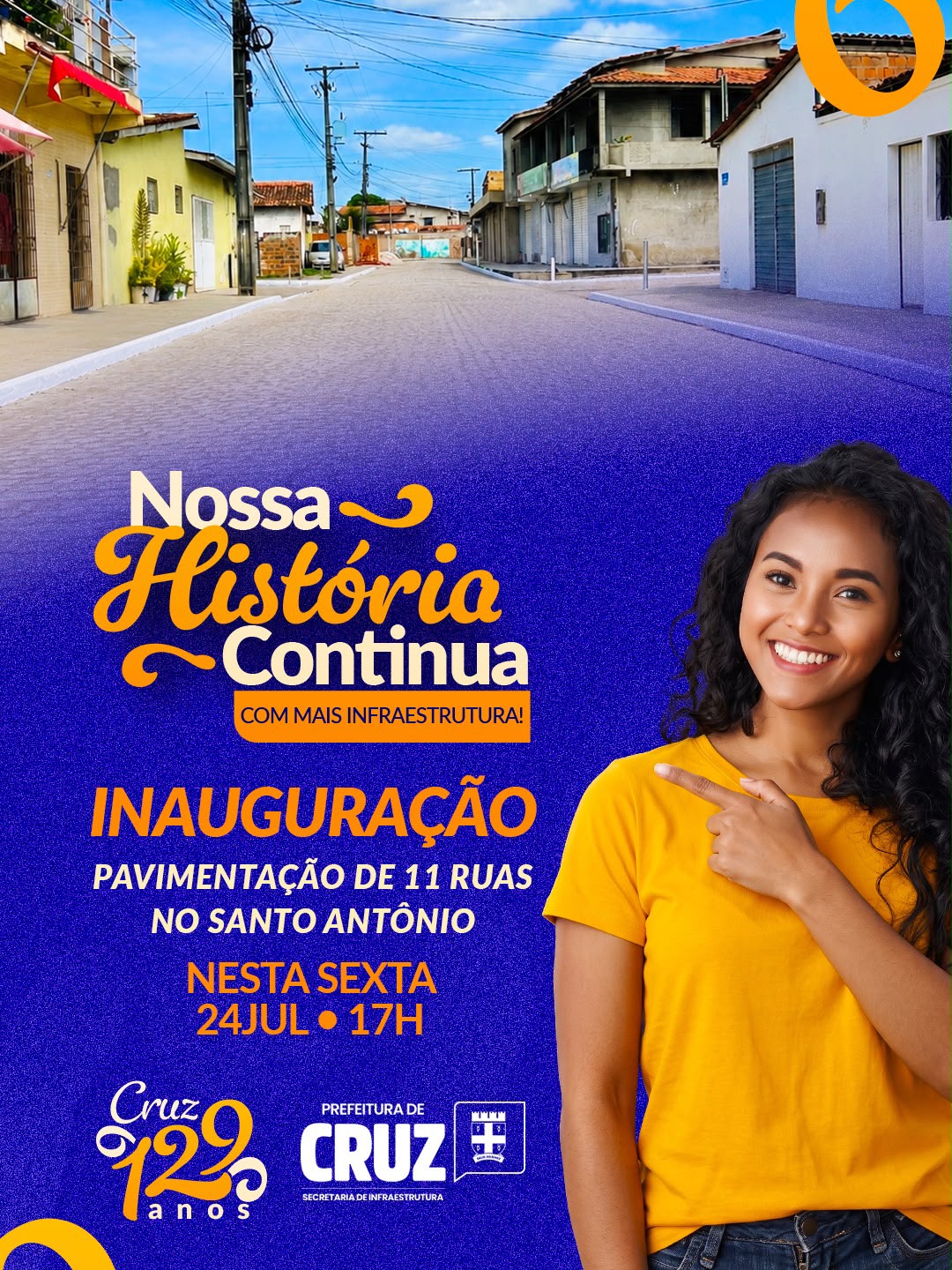 Prefeitura de Cruz inaugura pavimentação de 11 ruas no Loteamento Santo Antônio nesta sexta-feira (24)