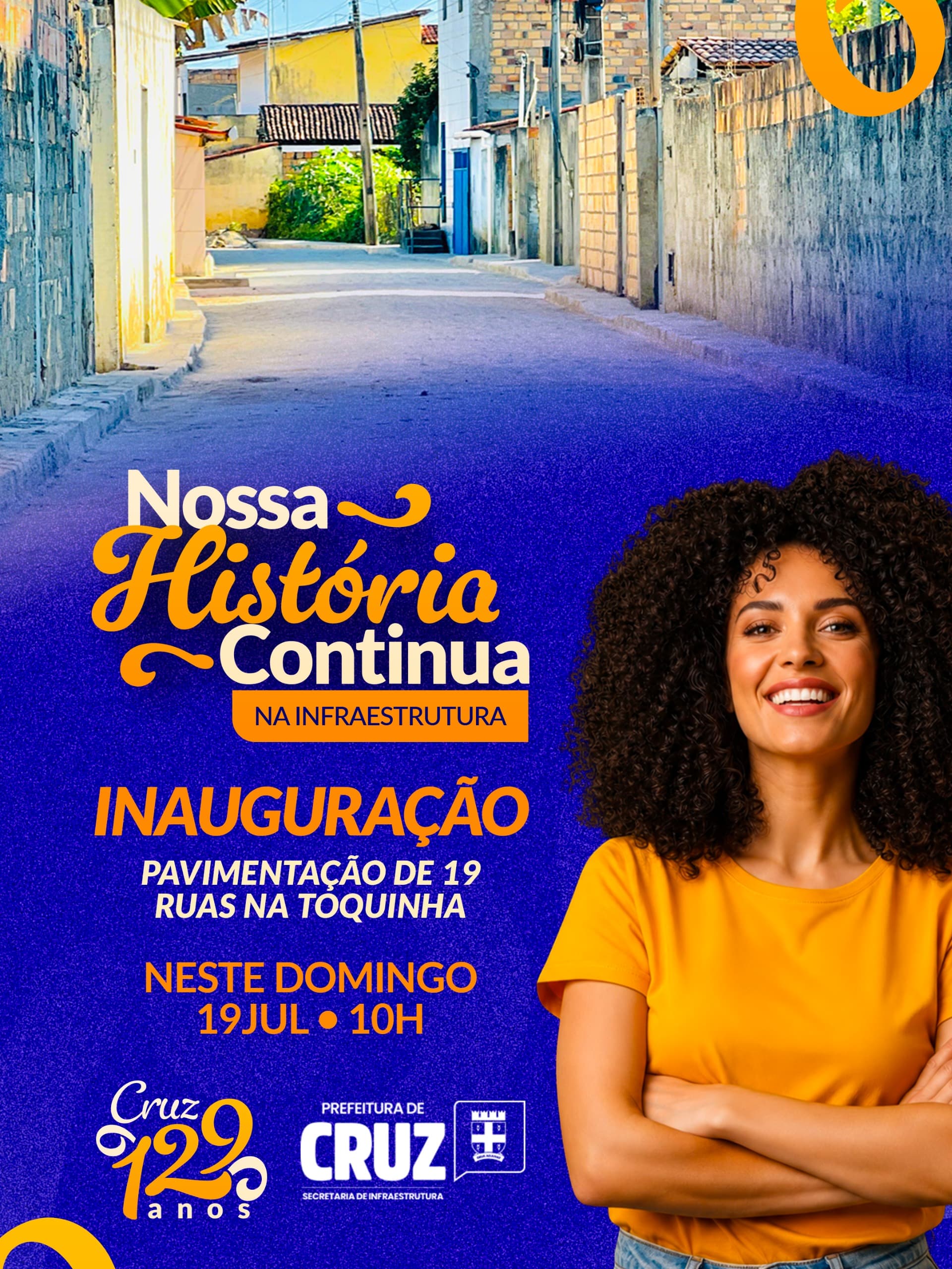 Prefeitura de Cruz inaugura pavimentação de ruas da Toquinha neste domingo (19)
