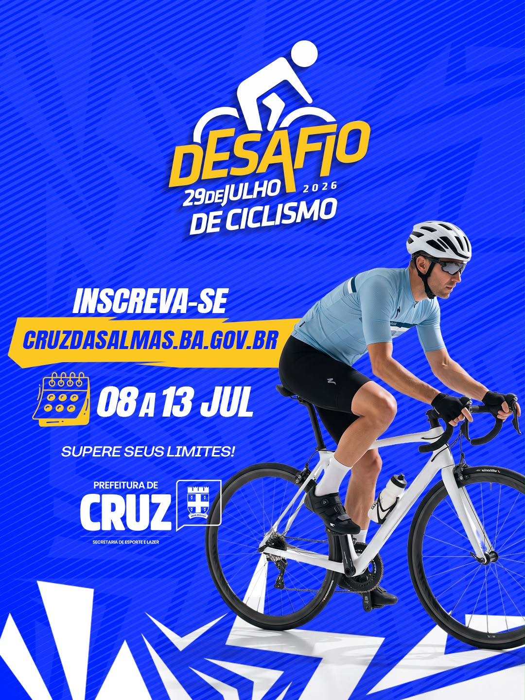 Inscrições para Desafio 29 de Julho de Ciclismo estão abertas; saiba como participar