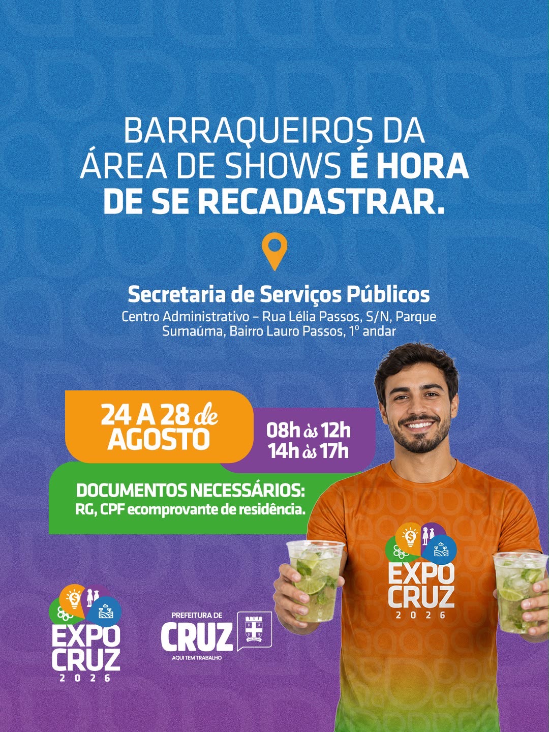 ExpoCruz 2026 abre recadastramento para expositores e barraqueiros da área de shows